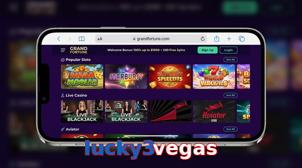 Main screen of Lucky3vegas ios page for PK players